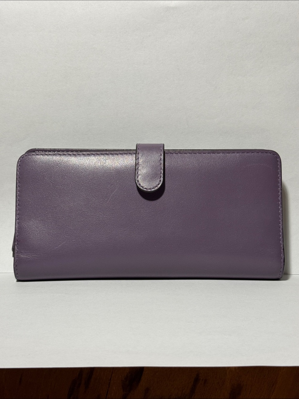 Rare Color Coach Skinny Wallet in Muted Grape - Picture 3 of 10